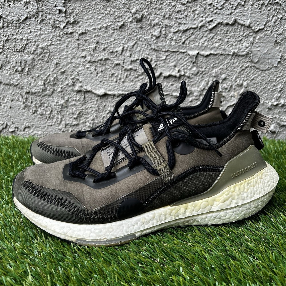 adidas Shoes Men Size 9 Ultraboost 21 X Parley Running G55649 Focus Olive